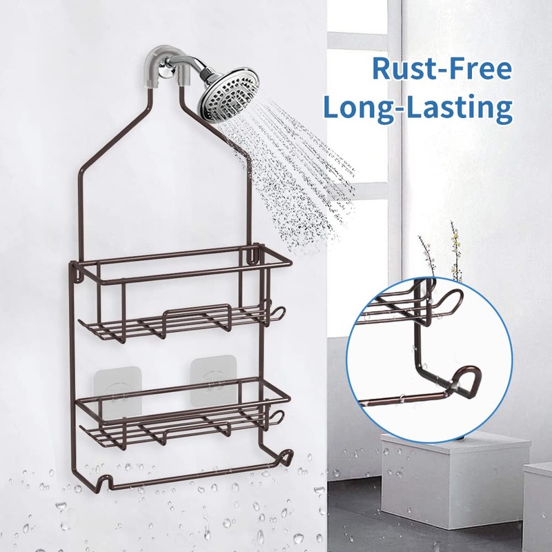 Caddy Hanging over Shower Head Rust Roof Organizer with 10