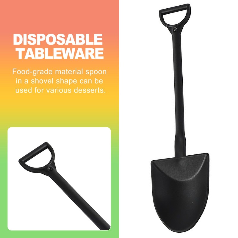 ZukoCert 60 Pcs Mini Shovel Spoons for Desserts, Tiny Plastic