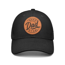 Dad Hat,Baseball Cap Gifts for Best Daddy Papa for Father's Day/Christmas/Birthday,Mesh Leather Trucker Hats Adjustable Size