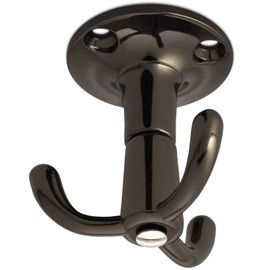 JUNKER Design Triple Swivel Hook Black Chrome-Plated 53 x 50 x 40 mm Undermount Hook Aluminium Hook