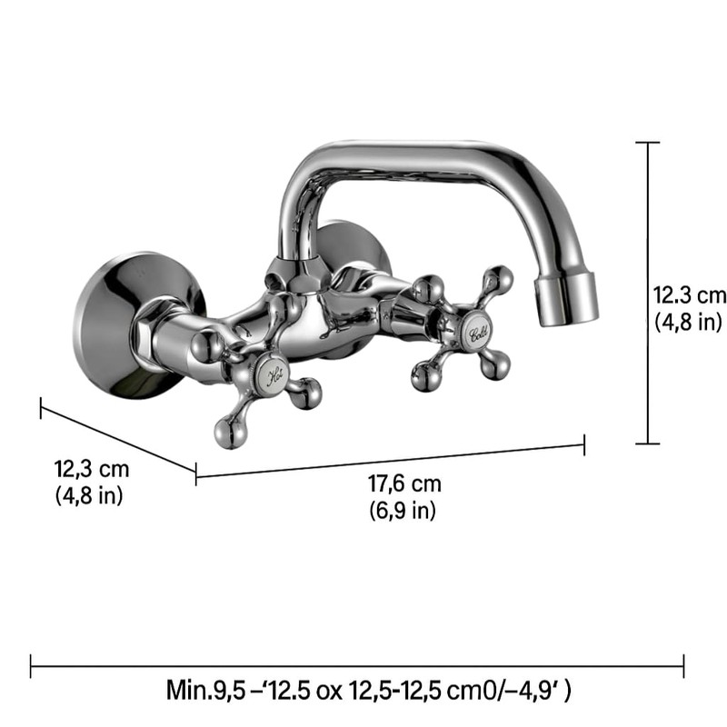 AQG Athos Classic Vintage Kitchen Sink Mixer Tap Fitting Elegant