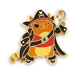 Pinsanity Cute Pirate Cat Enamel Lapel Pin