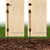 DJSUNPACKING 24" Heavy Duty Cane Bolt Gate Drop Rod-Steel Gate