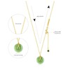 DAUMIER Natural Jade Donut Necklace for Women 14K Gold Plated