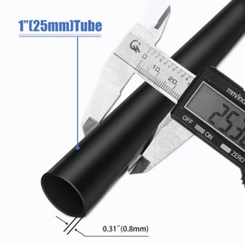 Black Stainless Steel L Shaped 50" Shower Curtain Rod - No Drill Adhesive