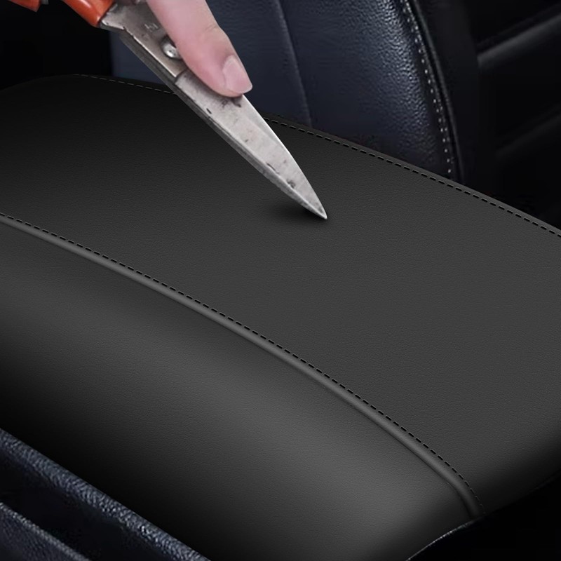 awnexuct Center Console Armrest Cover for Ford Edge 2015-2020 Black