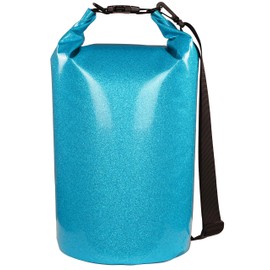 MARCHWAY Floating Waterproof Dry Bag Backpack 5L/10L/20L/30L/40L, Roll Top Sack Keeps Gear Dry for Kayaking, Rafting, Boating, Swimming, Camping, Hiking, Beach, Fishing (Shiny Blue, 5L)