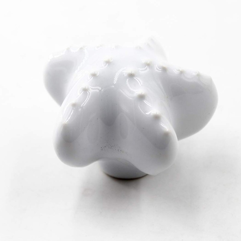 White Drawer Knob Ceramic Cabinet Knobs Kids Room Handle Pull