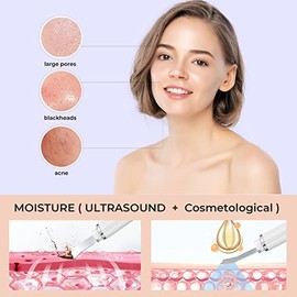 ANLAN Peeling Ultrasónico Facial Skin Scrubber Exfoliación Facial Ultrasónica Limpiador de Poros para Limpieza Facial y Cuidado Facial