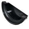 Half Round Guttering External Stop End - Black - Pack