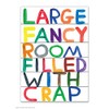 Funny Humorous 'David Shrigley Large Fancy Room' Novelty Postcard