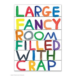 Funny Humorous 'David Shrigley Large Fancy Room' Novelty Postcard