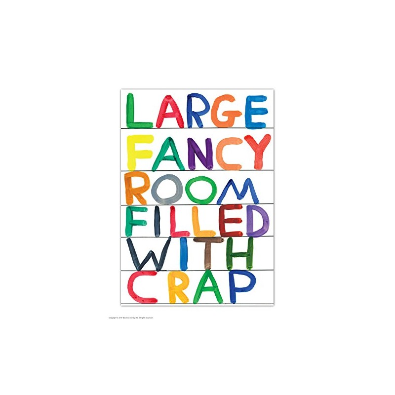 Funny Humorous 'David Shrigley Large Fancy Room' Novelty Postcard