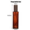 TUPANDY 2PCS 100ml/3.3oz Amber Glass Lotion Pump Press Bottles Empty