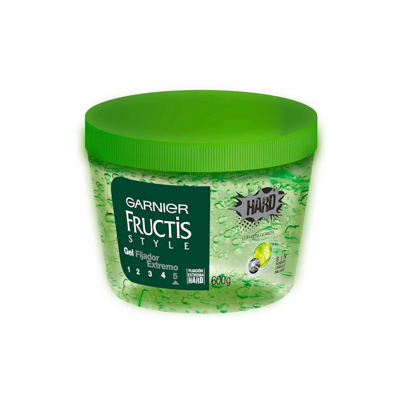 Garnier Fructis Style Gel Hard Tarro, 600 gr