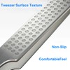 Precision Tweezers Aax-17,Anti-Static Stainless Steel Curved Pointy Tweezers,for Electronics, Soldering,