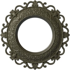 13 1/4"OD x 6 5/8"ID x 1 1/8"P Orrington Ceiling Medallion (Fits Canopies up to 6 5/8"), Hand-Painted Witch Hazel