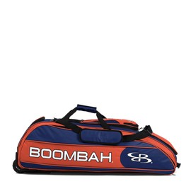 Boombah Beast Rolling Bat Bag - 40" x 14" x 13" - BB2C23 Royal/Orange - Holds 8 Bats, Glove and Shoe Compartments