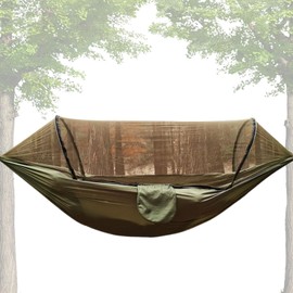 Camping Hammock - Lightweight Gnat Net Swing Hammock - 9x5FT Portable Automatic Setup Family Shelter for Beach, Camping