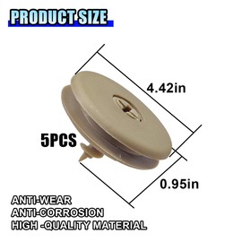 5PCS Car Floor Mat Clips, Automotive Carpet Fixing Clips, Vehicle Mat Anti Skid Holder Clamps, Universal Retaining Fastener Kit for Sedan Truck SUV (Beige)