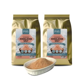Pacific Pelican Iodized Himalayan Pink Salt | Fine Grain, 2 lbs | Pack of 2