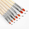 7-Piece Nail Art Brush Set with Nylon Bristles & ABS