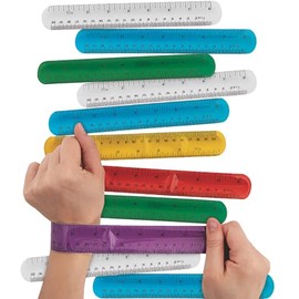 Fun Express - Ruler Slap Bracelets - Jewelry - Slap Bracelets - 12 Pieces