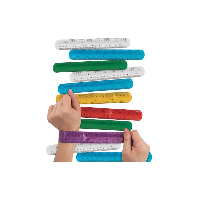 Fun Express - Ruler Slap Bracelets - Jewelry - Slap