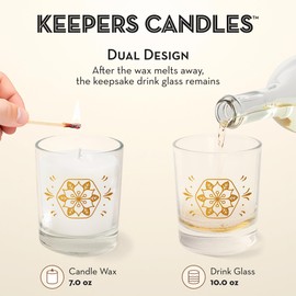 Magnolia Grace Scented Candle Jar by Keepers Candles - 40 Hour Burn, 7oz Soy Wax, 10oz Reusable Glass - Floral Collection - Gift Box - Decorative Design - Aromatherapy