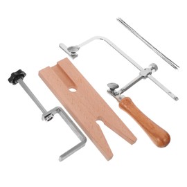 CHILDWEET 1 Set Coping Saw with Ergonomic Handle Bow Design Replacement Blades and Bench Pin Clamp for Efficient Woodworking and Craft Projects