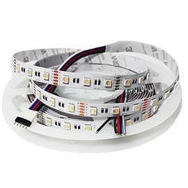 LGIDTECH LED Strip Lights Flexible 16.4ft UL Listed 300 Units 5050SMD 5 Meters,DC 12V RGBW Warm White Color Changing,4 in 1 LEDs IP20 Non-Waterproof for Christmas,Holidays Decoration,Pin & Wires end