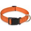 Reflective Dog Collar with Buckle Adjustable Safety Nylon Collars for
