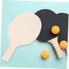 DIYEAH 4pcs Kids Table Tennis Racket Base DIY Unfinished Paddles