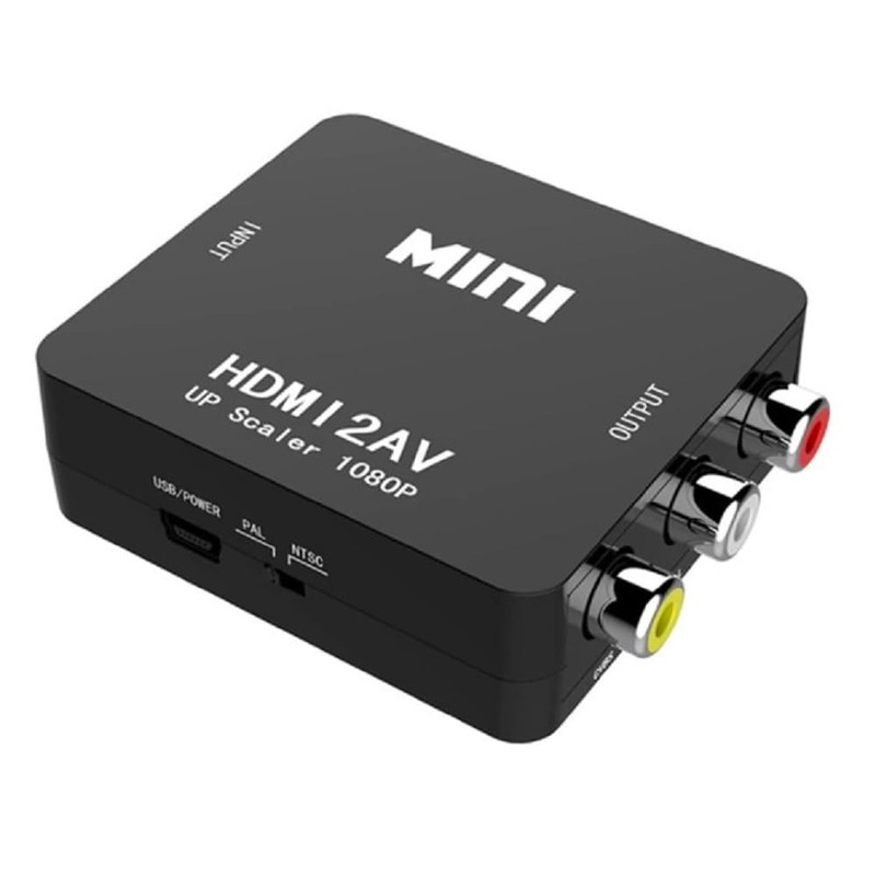 APICH Adaptador HDMI a RCA AV, Convertidor HDMI a RCA