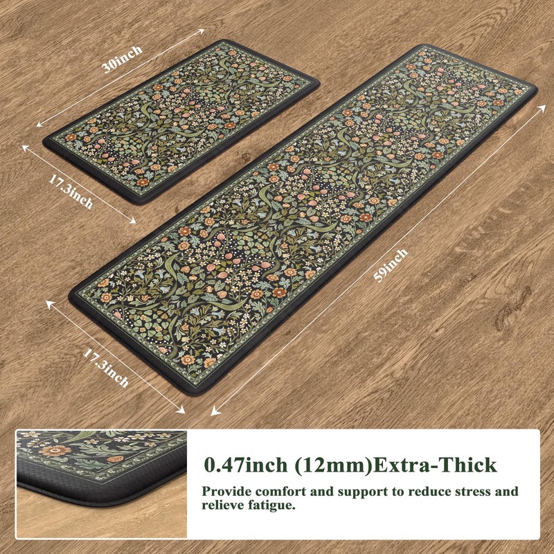 Collive Anti Fatigue Mats for Kitchen Floor, Cushioned Comfort Kitchen