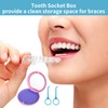 retainer case with magnetic closure,dento box rail box,portable orthodontic box,denture