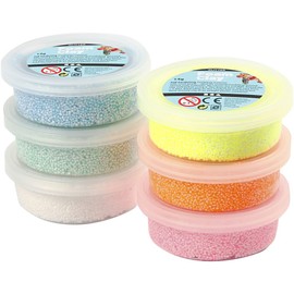 Creativ 6 x 20 g Foam Clay Assorted Colours Glitter