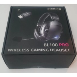 GIKKING BL100 Pro Wireless Gaming Headset Black Bluetooth - New Sealed