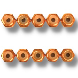TAGATORON 0.08 inch (2 mm) Aluminum Alloy M2 Nylon Lock Nuts Compatible 10 Pieces (6. Orange Gold)