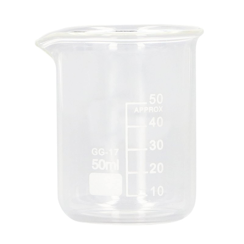 Pack of 10 Laboratory Glass Beakers 50 ml Beakers Experimental