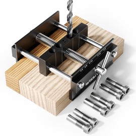 WISSTTE self centering dowel jig Plus 6 inch Widen Wood Dowel Jig,doweling jig self centering kit With 6 Drill Guide Bushings,dowling jig for woodworking