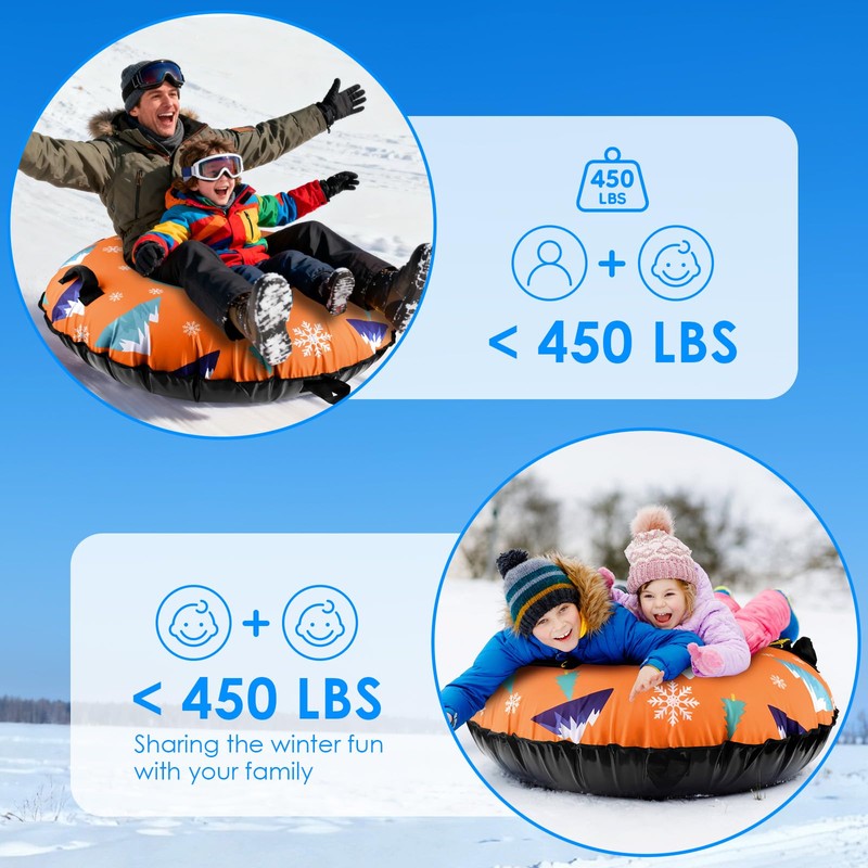 48 Inch Snow Tube with Premium Canvas Cover & Towable
