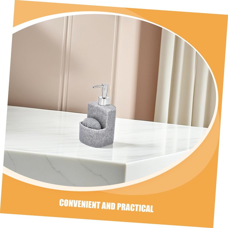 CAXUSD Multi-use Dish Soap Dispenser Sponge Holder for Kitchen Bathroom