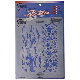 Iwata-Medea Artool Freehand Airbrush Templates, Patriotica And Blue