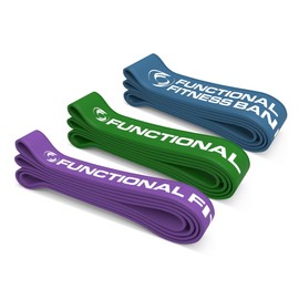 Set of 3 Functional Fitness Pull Up Bands - #4, 5, 6-40-350 lbs (18-159 kg)
