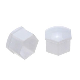 Modengzhe 20 Pcs Plastic Car Wheel Nut Lug Covers, 17mm Inner Hex Width Car Wheel Bolt Dust Cap with Removal Clip, White