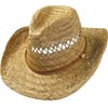 Harrys-Collection Men's Cowboy Hat Beige Natural - Beige - Natural