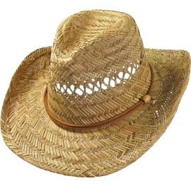 Harrys-Collection Men's Cowboy Hat Beige Natural - Beige - Natural - Medium