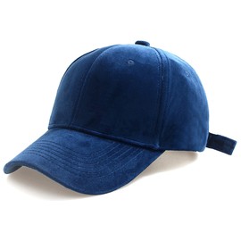 Gorra de béisbol de terciopelo de estilo clásico para mujer, de invierno, de 6 paneles, ajustable, para mujer, 11-azul, Talla única