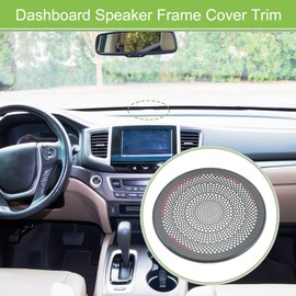 ACROPIX Dashboard Speaker Frame Cover Trim Car Audio Stereo Horn Speaker Grille Interior Decor Accessories Fit for Ford Escape Kuga 20-21 Stainless Steel Titanium Tone Black - Pack of 2